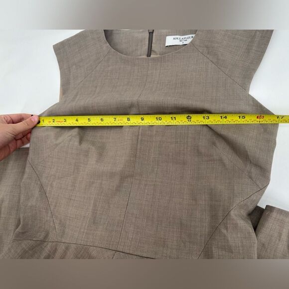 MM Lafleur The Toi Dress Size 6 Tan Savannah A-Lined Wool Blend Business - Picture 8 of 10